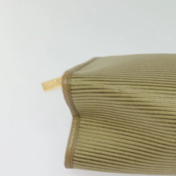 SAINT LAURENT Clutch Bag Canvas PVC Beige Gold Auth BA3959 - Picture 13 of 16